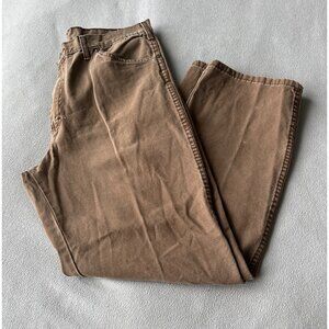 Vintage Dickies Pants Mens 36x30 Carpenter Brown Denim Workwear Worn Canvas